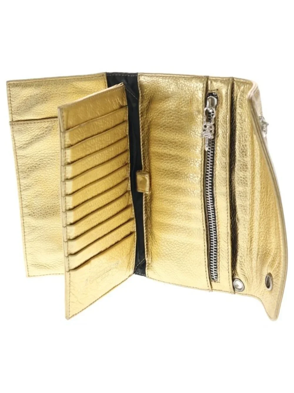 Chrome Hearts Wave Ltd Miami Limited Leather Wallet Gold